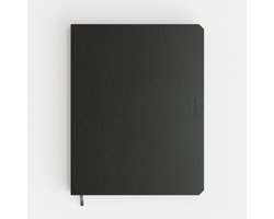 De Kempen - Agenda 2027 - Vertical Planner - Vlakliggend - Marmeren Schutblad - Large 17.1 x 22 cm - Ashblack/Zwart
