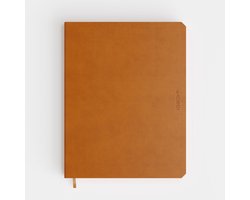 De Kempen - Agenda 2027 - Vertical Planner - Vlakliggend - Marmeren Schutblad - Large 17.1 x 22 cm - Atlas/Cognac