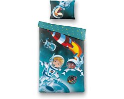 De Kleine Astronauten Dekbedovertrek Hello Earth! - 140x200 - 100% Katoen - Multicolor
