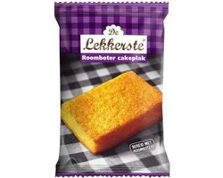 De Lekkerste Cakeplak - zachte roombotercake per stuk verpakt - 15 x 60 gram