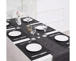 De Millennials Placemats 4 Stuks - Zwart - Decoratie - Hittebestendig - Makkelijk schoon - Fijngeweven PVC - Herbruikbare - Keukenaccessoires - cadeau