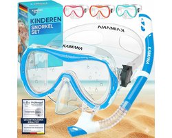 De nieuwe KAIMANA® SeaExplorer Snorkelset voor kinderen + Draagtas, Duikbril met Snorkel, Duikmasker voor Kind, alternatief voor Snorkelmasker voor Kinderen, Snorkel Set met stoffen band/siliconen band