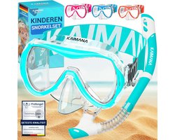 De nieuwe KAIMANA® SeaExplorer Snorkelset voor kinderen + Draagtas, Duikbril met Snorkel, Duikmasker voor Kind, alternatief voor Snorkelmasker voor Kinderen, Snorkel Set met stoffen band/siliconen band