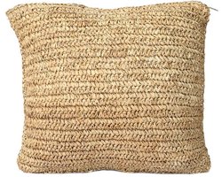 De Raffia Flores Kussenhoes Vierkant - Naturel - 40x40