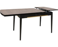 De Sfeer - Keukentafel - Eetkamertafel - EetTafels - Inklapbaar - Hazar 2 - 165x80 cm - 4 tot 6 personen - Eettafel - MDF