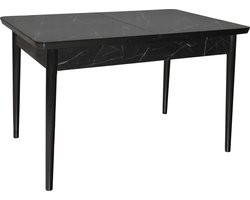 De Sfeer - Keukentafel - Eetkamertafel - EetTafels - Inklapbaar - Royal Mermer - 165x80 cm - 4 tot 6 personen - MDF