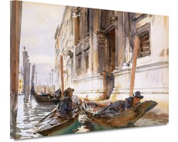 De siësta van de gondeliers - John Singer Sargent schilderij - Gondels schilderijen - Canvas schilderij Oude meesters - Woonkamer decoratie industrieel - Canvas schilderijen woonkamer - Slaapkamer decoratie 150x100 cm