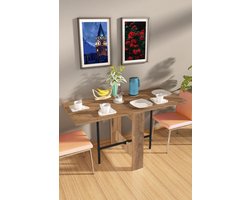 De Stijlvolle en Praktische Manier om Ruimte te Besparen - Opklapbare Tafelmodellen - Mdf Praktische Tafel – Eettafel - MDF Pijnboom