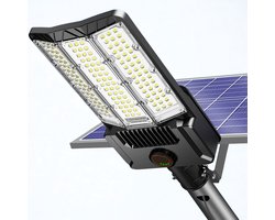 De Warenloods - Solar straatverlichting met bewegingssensor - Straatverlichting op zonneenergie - Straatverlichting solar - Buitenlamp solar - Buitenverlichting op zonne-energie - 1 x Solar panel 24A