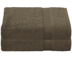 De Witte Lietaer Badhanddoek Stephanie Falcon - Set 2 stuks - 70 x 140 cm - Bruin - Katoen