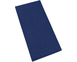 De Witte Lietaer Badmat Pacifique Blue Indigo - 70 x 120 cm - Blauw - Katoen