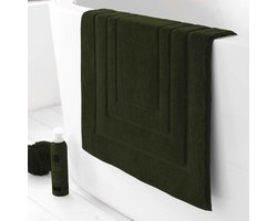 De Witte Lietaer Badmat Pacifique Khaki - 50 x 75 cm - Groen - Katoen