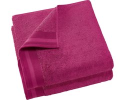 De Witte Lietaer Contessa - Douchelaken - 70x140 cm - Set van 2 - Aubergine