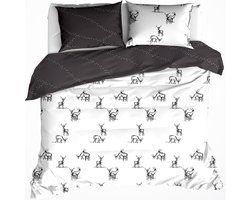 De Witte Lietaer Dekbedovertrek Antilope - Lits Jumeaux - 240 x 220 cm - Grijs