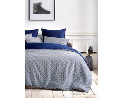 De Witte Lietaer Dekbedovertrek Katoen Satijn Eloise - Lits Jumeaux - 240 x 220 cm - Blauw