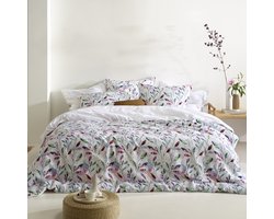 De Witte Lietaer Dekbedovertrek Katoen Satijn Lupine - Lits Jumeaux - 240 x 220 cm - Wit