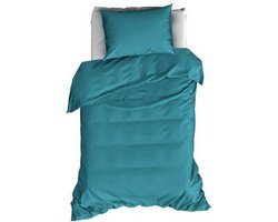 De Witte Lietaer Dekbedovertrek Katoen Satijn Olivia - Eenpersoons- 140 x 200/220 cm - Groen