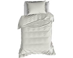 De Witte Lietaer Dekbedovertrek Katoen Satijn Olivia - Eenpersoons - 140 x 200/220 cm - Wit