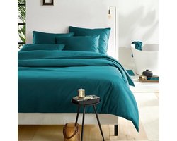 De Witte Lietaer Dekbedovertrek Katoen Satijn Olivia - Hotelmaat - 260 x 240 cm - Groen