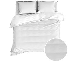 De Witte Lietaer Dekbedovertrek Katoen Satijn Olivia - Hotelmaat - 260 x 240 cm - Wit