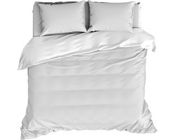De Witte Lietaer Dekbedovertrek Katoen Satijn Olivia - Lits Jumeaux - 240 x 220 cm - Wit
