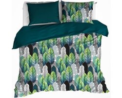 De Witte Lietaer Dekbedovertrek Katoen Satijn Rue - Hotelmaat - 260 x 240 cm - Groen