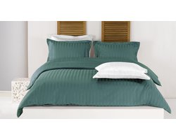 De Witte Lietaer Dekbedovertrek Katoen Satijn Zygo - Tweepersoons - 200 x 220 cm - Groen