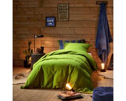 De Witte Lietaer Dekbedovertrek Laura Cactus - Eenpersoons - 140 x 200/220 cm - Katoen Flanel