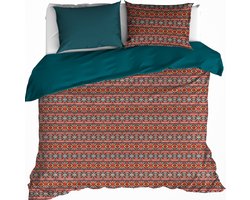 De Witte Lietaer Dekbedovertrek Melchior Brandy Brown - Lits Jumeaux - 240 x 220 cm - Katoen Flanel