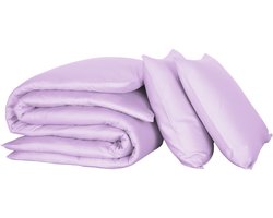 De Witte Lietaer Dekbedovertrek Olivia - 200 x 200 cm - Lila - Katoen Satijn