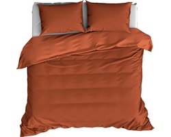 De Witte Lietaer Dekbedovertrek, Olivia Caramel - 240 x 220 + 2x 60 x 70 cm - Katoen Satijn