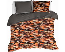 De Witte Lietaer Dekbedovertrek, Rothko Orange Rust - 240 x 220 cm + 2x 60x70 cm - Katoen flanel