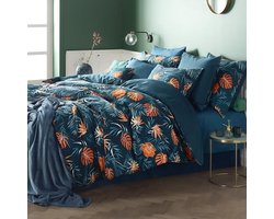 De Witte Lietaer Dekbedovertrek Satijn Bird of Paradise - Lits Jumeaux - 240 x 220 cm - Groen