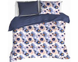 De Witte Lietaer Dekbedovertrek, Veronica Mood Indigo - 240 x 220 cm + 2x 60x70 cm - Katoen flanel