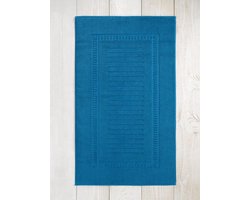 De Witte Lietaer Dolce Badmat 60 x 100 cm - Egyptisch katoen/blauw