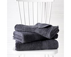 De Witte Lietaer Douchelakens Helene Ebony 70 x 140 cm - 3 stuks - Katoen