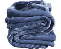 De Witte Lietaer Fleece plaid Cosy - 150 x 200 cm - Blue indigo