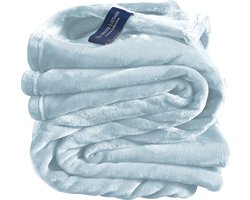 De Witte Lietaer Fleece plaid Cosy - 150 x 200 cm - Ice blue