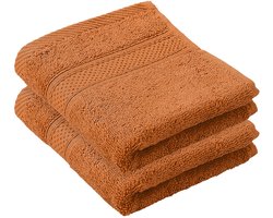 De Witte Lietaer Gastendoekje Stephanie Caramel - 30 x 50 cm - 2 stuks - Bruin - Katoen