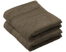 De Witte Lietaer Gastendoekje Stephanie Falcon - 30 x 50 cm - 2 stuks - Bruin - Katoen