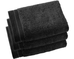 De Witte Lietaer Gastendoekjes Contessa Black 40 x 60 cm - 3 stuks - Katoen