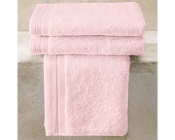 De Witte Lietaer Gastendoekjes Contessa Powder Pink - set 3 stuks - 40 x 60 cm - Roze - Katoen