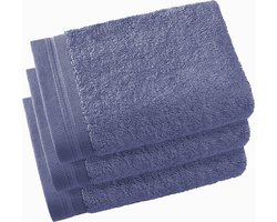 De Witte Lietaer Gastendoekjes Contessa, Sapphire Blue - 40 x 60 cm - 3 stuks - Katoen