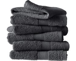 De Witte Lietaer Gastendoekjes, Helene Ebony - 30 x 50 cm - 6 stuks - Katoen