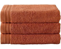 De Witte Lietaer Handdoek Imagine Dusty Orange - 50 x 100 cm - 3 stuks - Oranje - Katoen