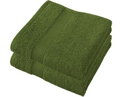 De Witte Lietaer Handdoek Stephanie Cactus - Set 2 stuks - 50 x 100 cm - Groen - Katoen