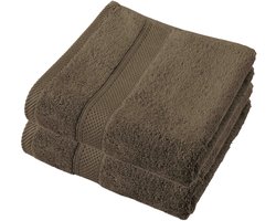 De Witte Lietaer Handdoek Stephanie Falcon - Set 2 stuks - 50 x 100 cm - Bruin - Katoen