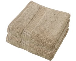 De Witte Lietaer Handdoek Stephanie Falcon - Set 2 stuks - 50 x 100 cm - Bruin - Katoen