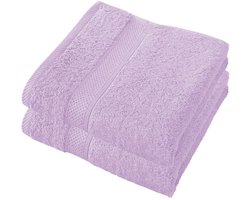 De Witte Lietaer Handdoek Stephanie - Set 2 stuks - 50 x 100 cm - Lila - Katoen