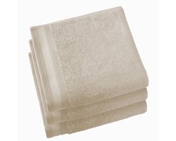 De Witte Lietaer Handdoeken Contessa, Sand - 50 x 100 cm - 3 stuks - Katoen
